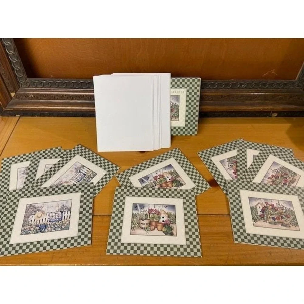 Laurie Korsgaden Seasons Spring 10 Assorted Note Cards Envelopes Portfolio 2003